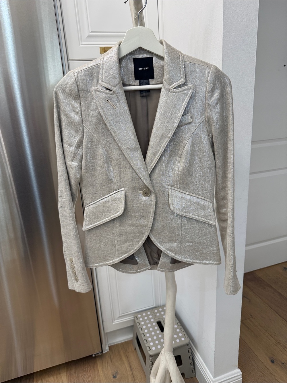SMYTHE METALLIC LINEN BLAZER